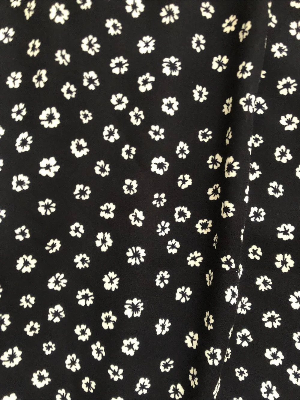 J. Crew Navy Blue Skater Skirt with White Floral Print
